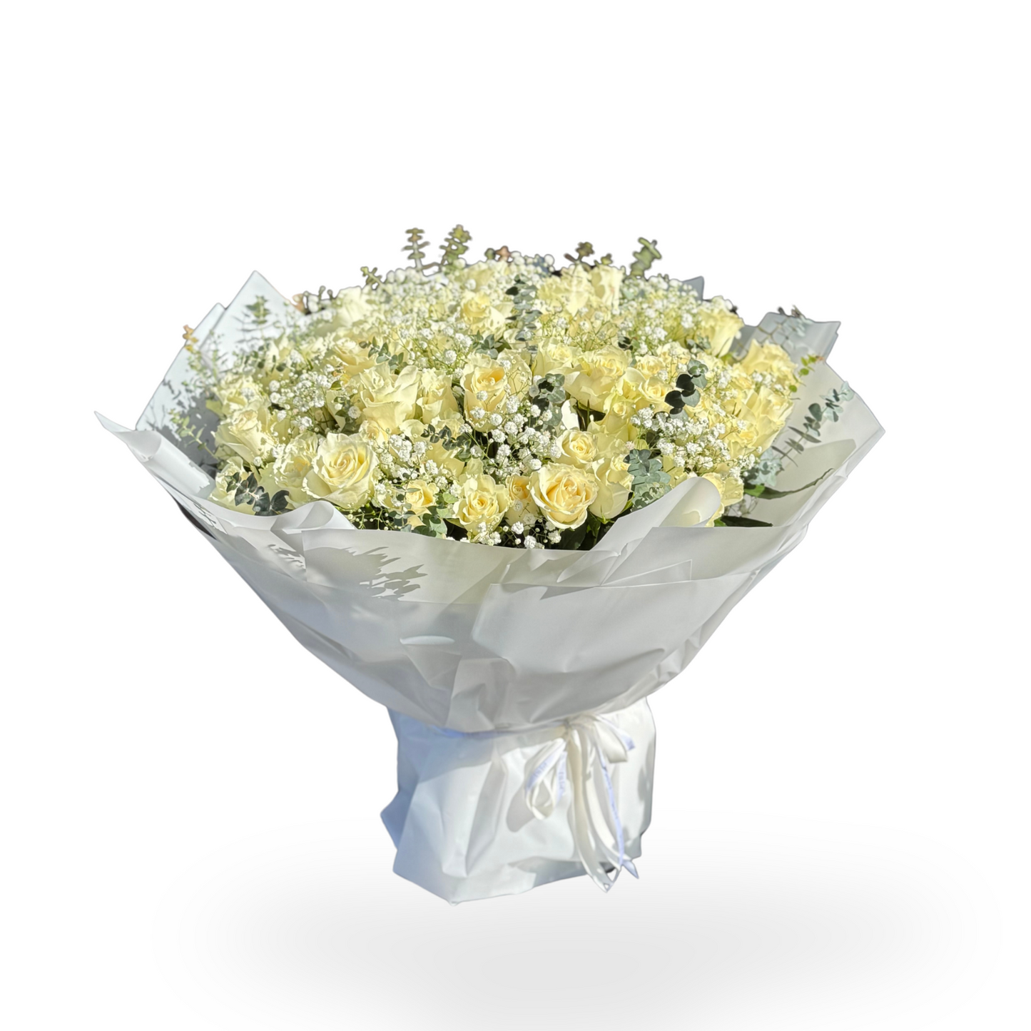 White Roses Standing Bouquet