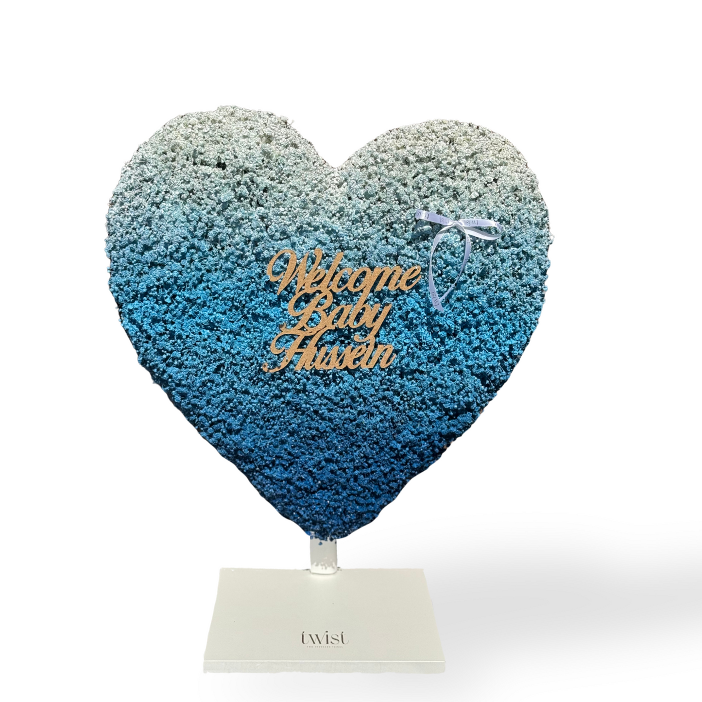 Blue Gypsophila Heart