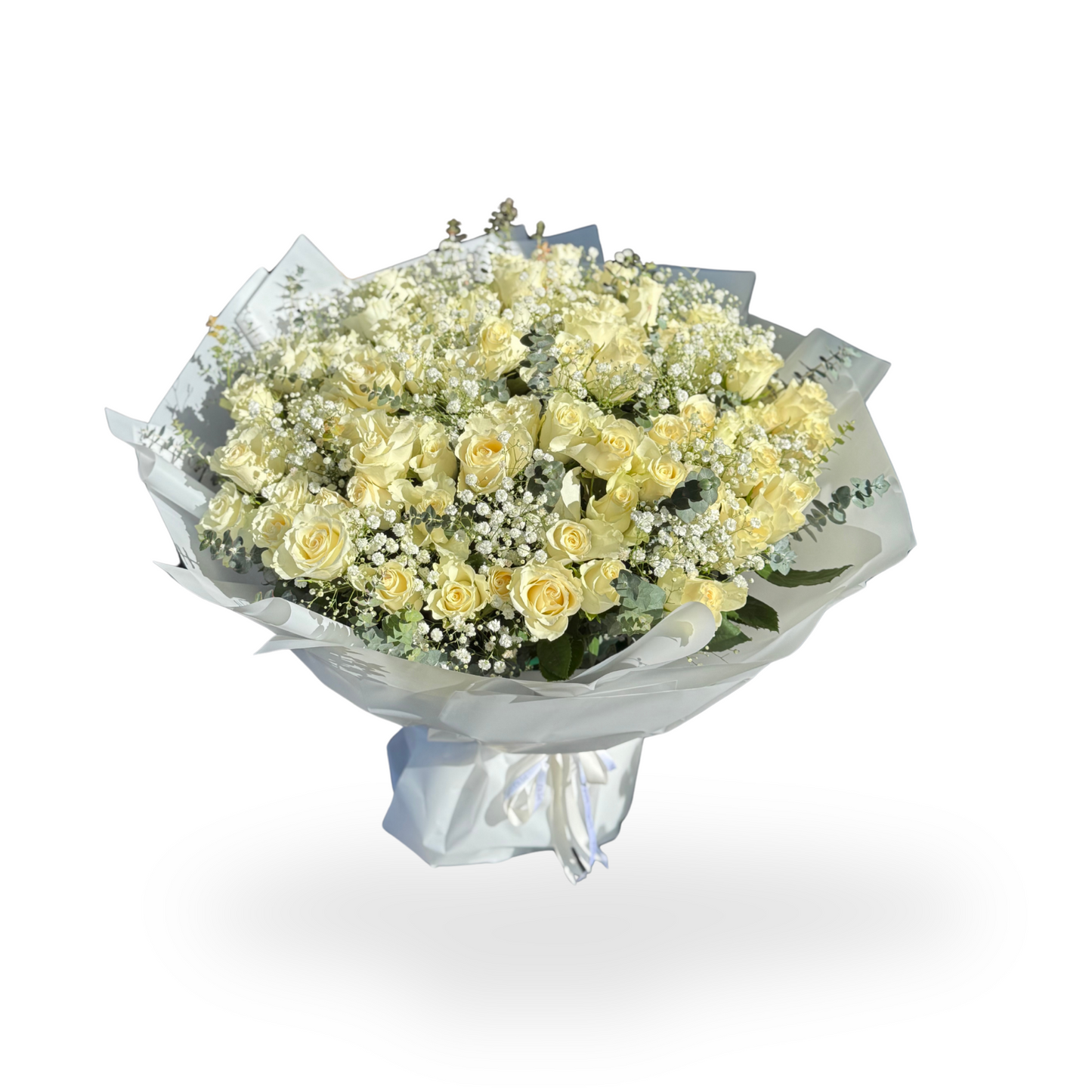 White Roses Standing Bouquet
