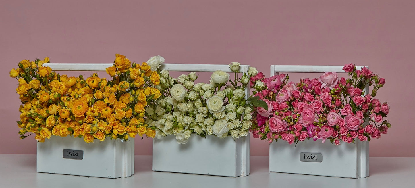 Wooden Floral Basket