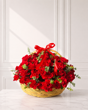 Red Roses Basket