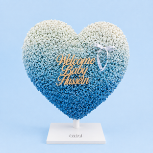 Blue Gypsophila Heart