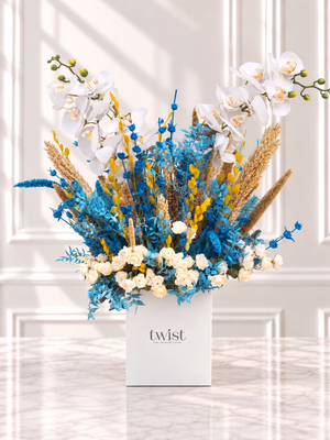 Blue and White Dried